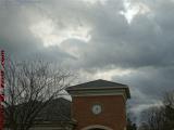 Clock Tower Under Clouds Threatening Snow, Wellsville, NY